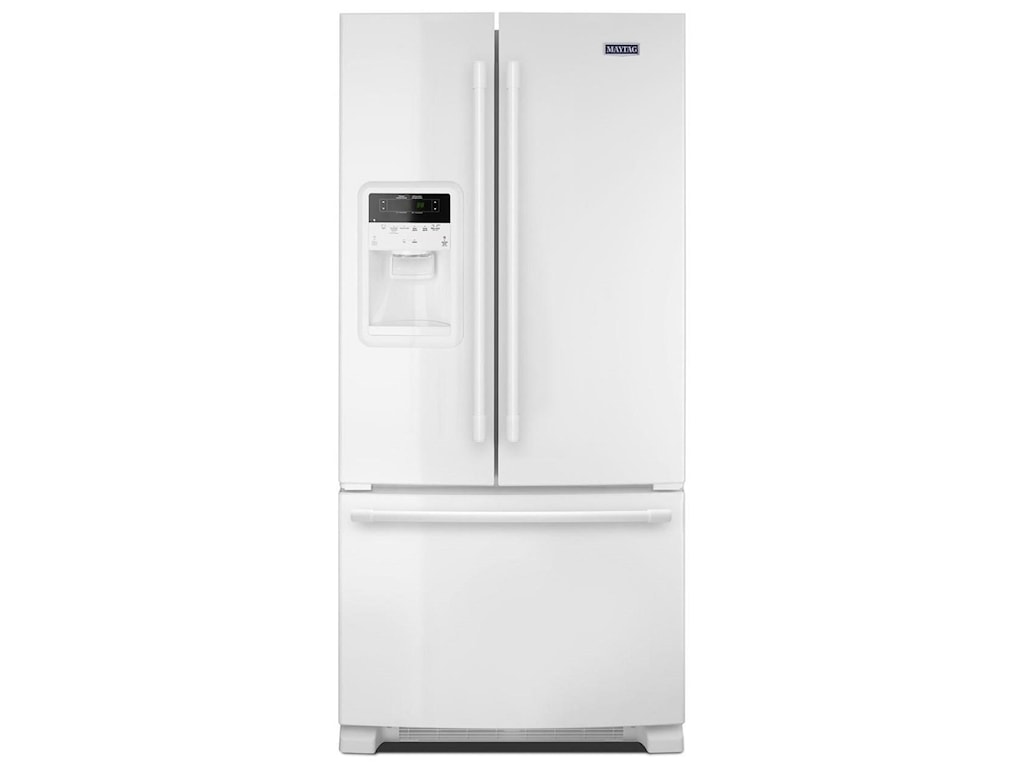 Maytag 33 Inch Wide French Door Refrigerator With Beverage Chiller™ Compartment 22 Cu Ft
